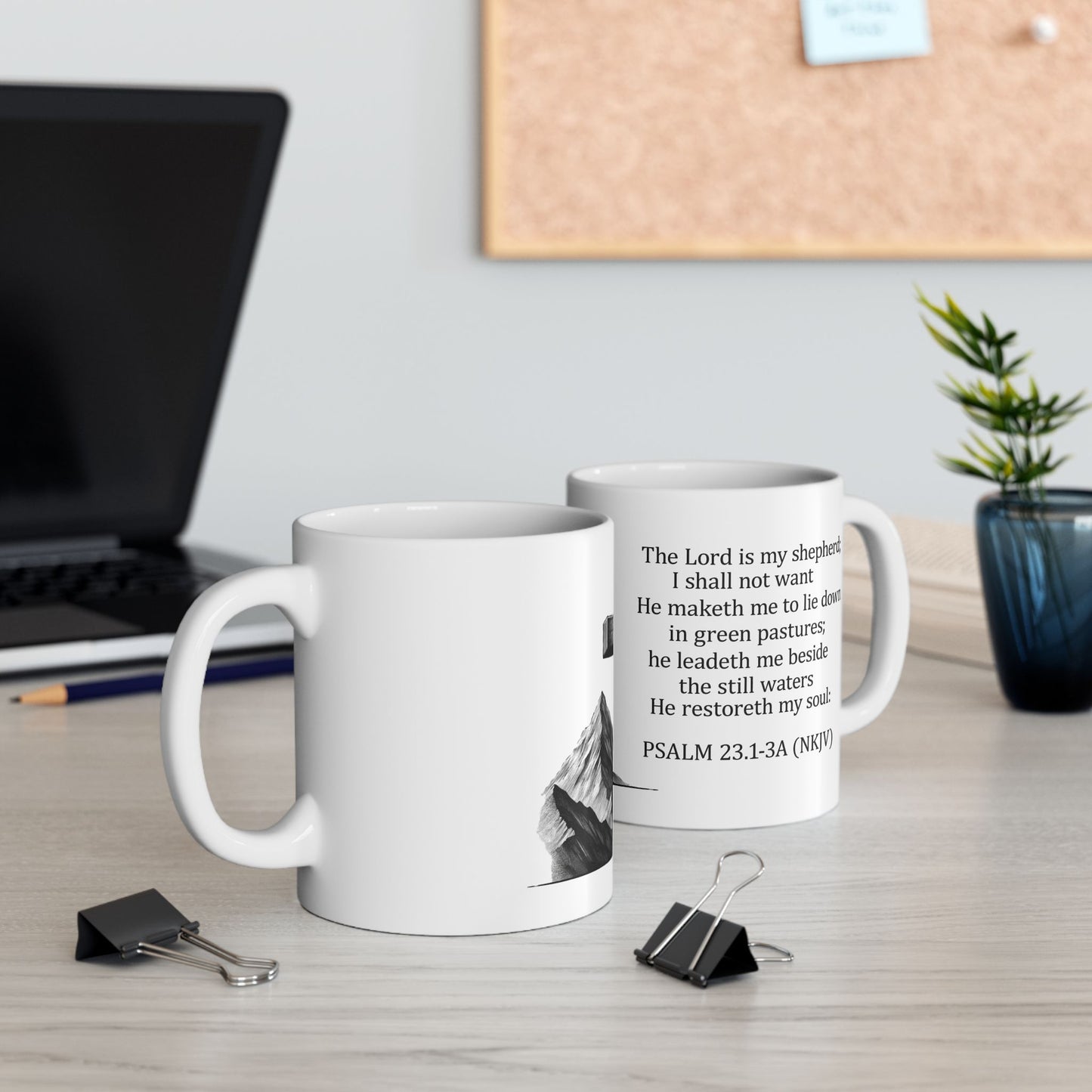 The Lord is My Shepherd Coffee Mug – Inspirational Psalm 23:1 Christian Mug