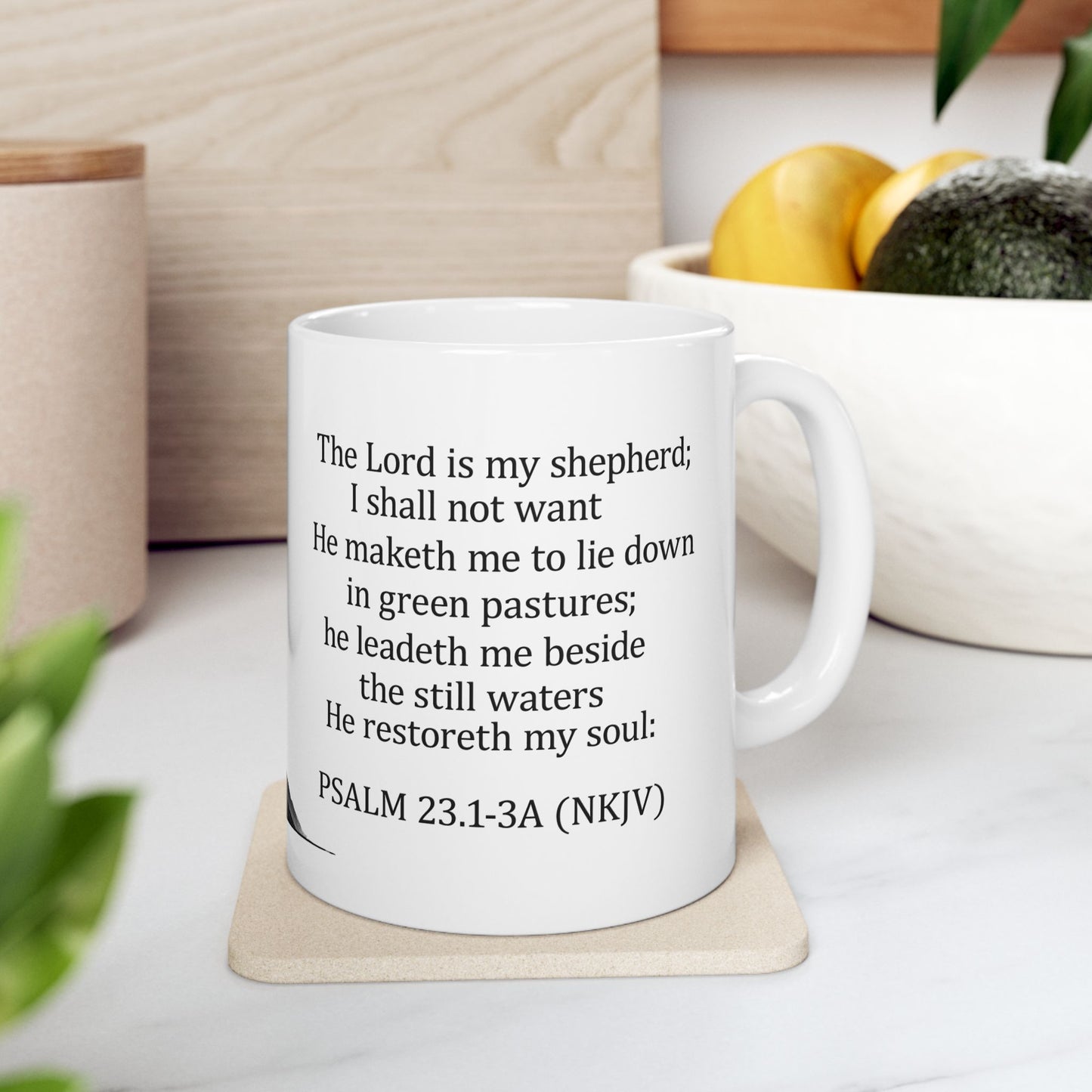 The Lord is My Shepherd Coffee Mug – Inspirational Psalm 23:1 Christian Mug