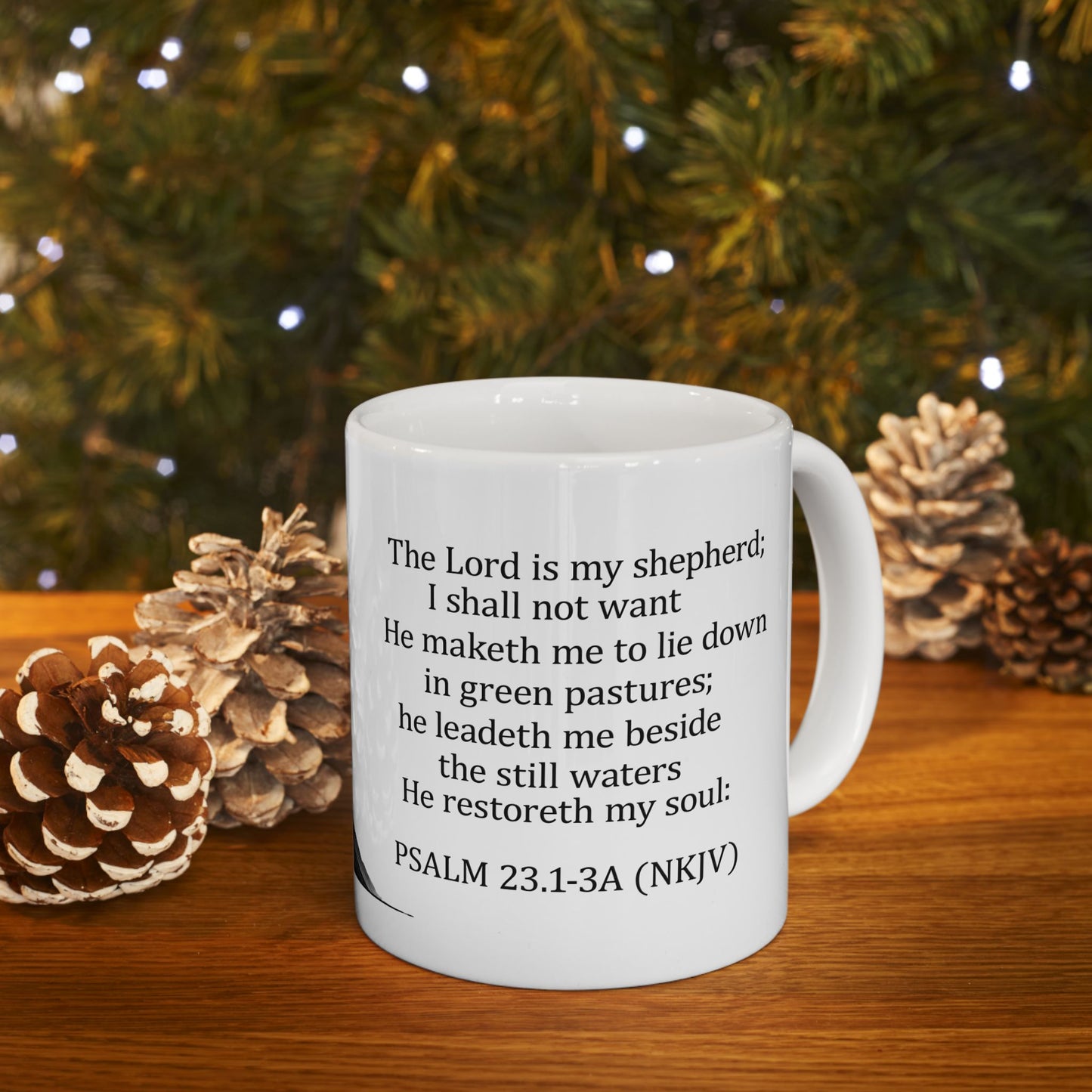 The Lord is My Shepherd Coffee Mug – Inspirational Psalm 23:1 Christian Mug