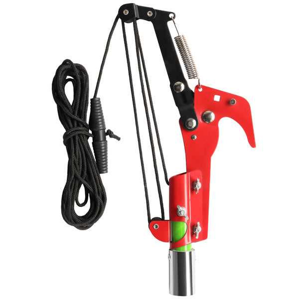 26ft Green Manual Pole Saw Spiral Splicing With Portable Bag Tree Trimmer