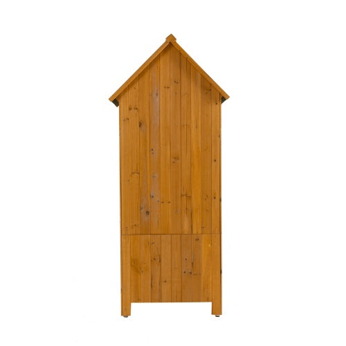 30.3L X 21.3W X 70.5H Outdoor Storage Cabinet Tool Shed Wooden Garden Shed Natural