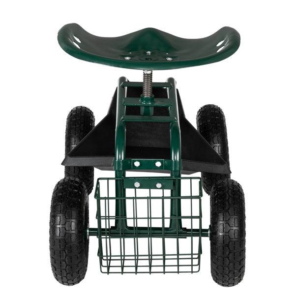 Deep Green Short Handle Garden Seat Car