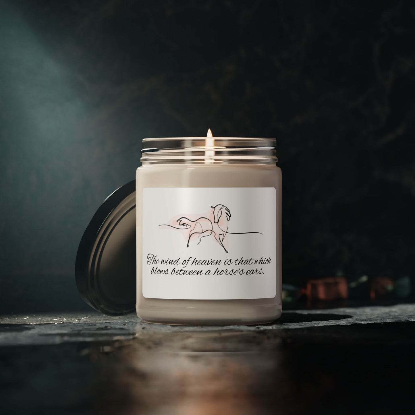 Scented Soy Candle, horse lovers "The wind" gift for equestrian, gift for her, mother's day gift