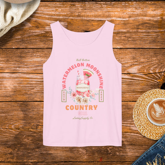 Watermelon moonshine Tank Top, Country girl, Southern girl, County music inspired Lainey Wilson.