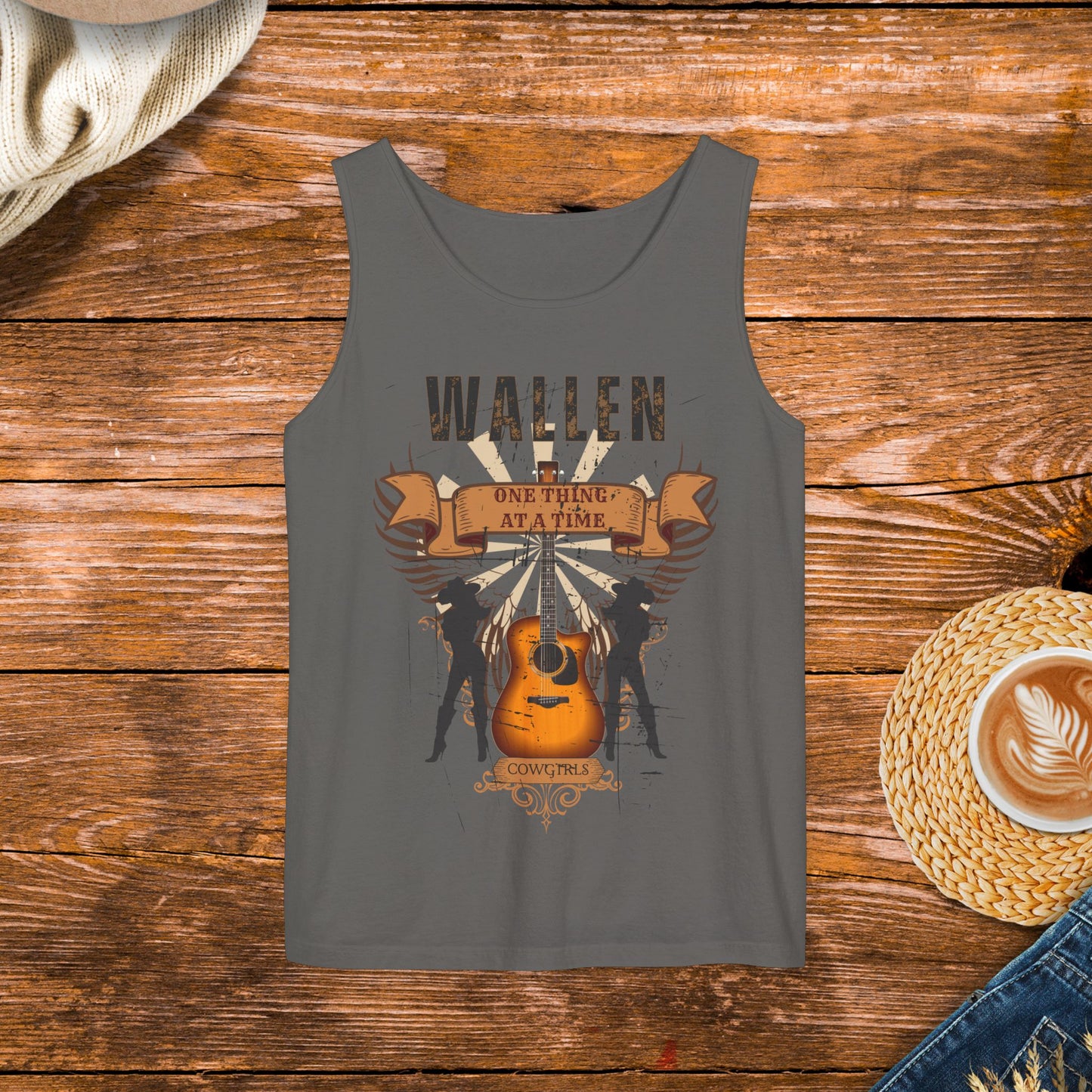 One thing at a time tank top inspired by country music