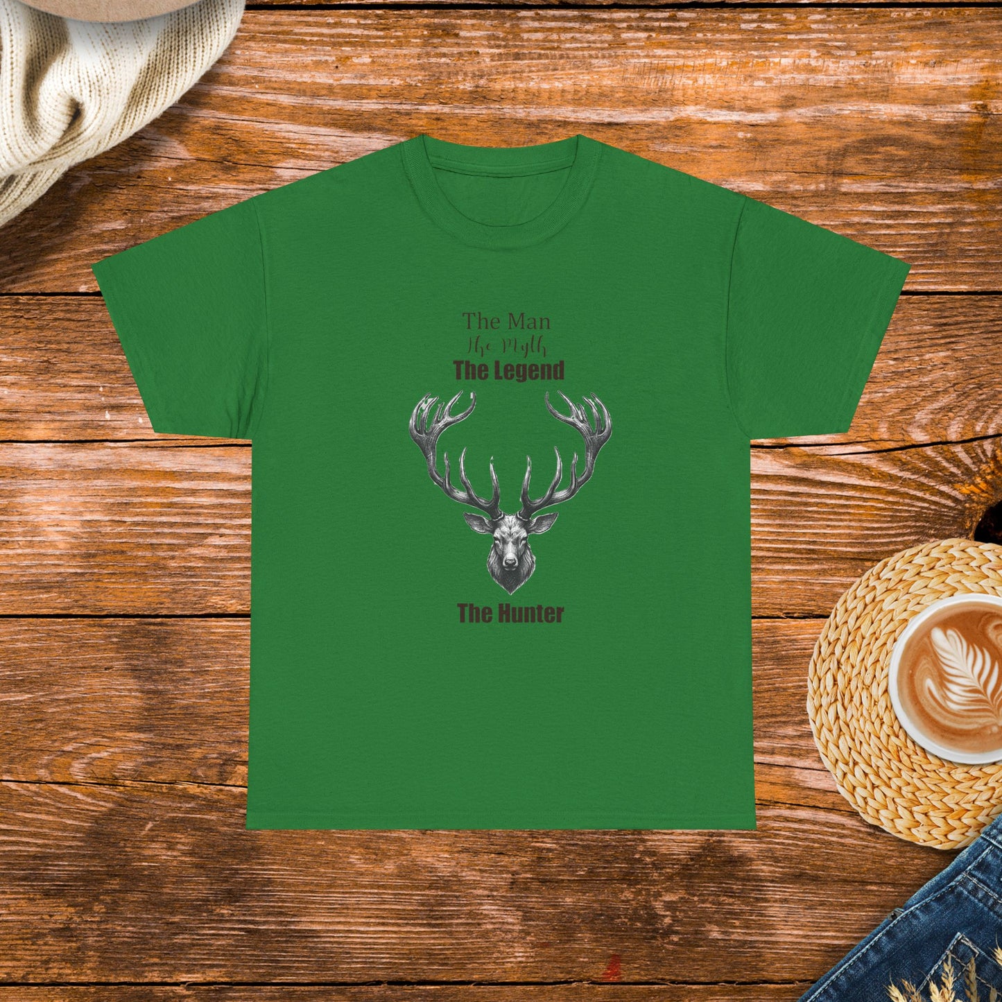 The Man, The Myth, The Legend, Deer Head T-Shirt, Hunting man