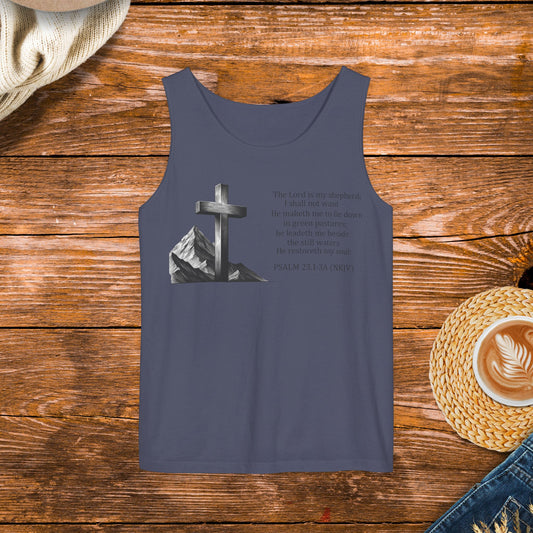 Psalm 23 Tank Top, The Lord is My Shepherd, Inspirational Scripture, Christian Inspirational Clothing