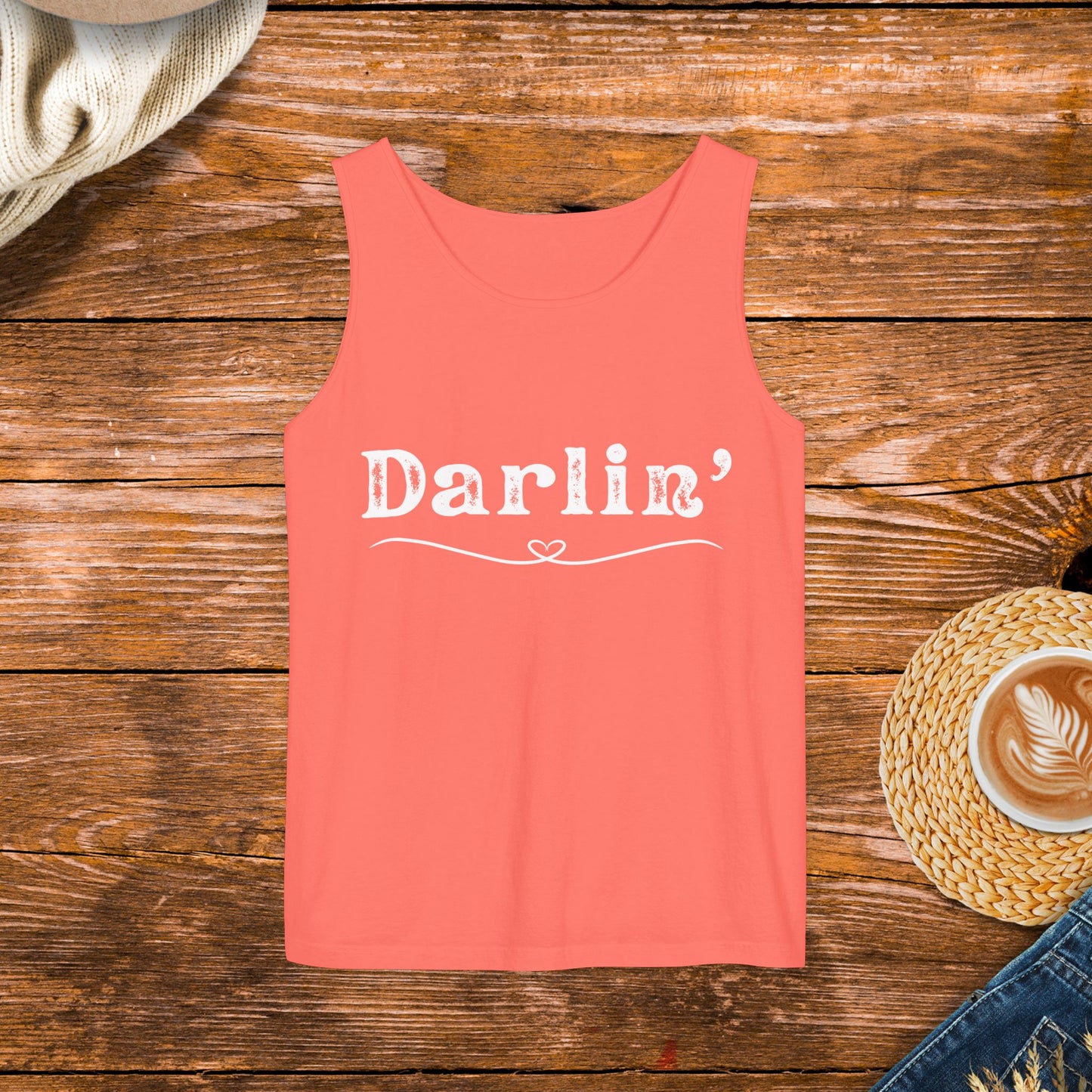 Darlin Tank Top, Country Music Tank Top, Country Music Apparel, Unique Country Music Merchandise.