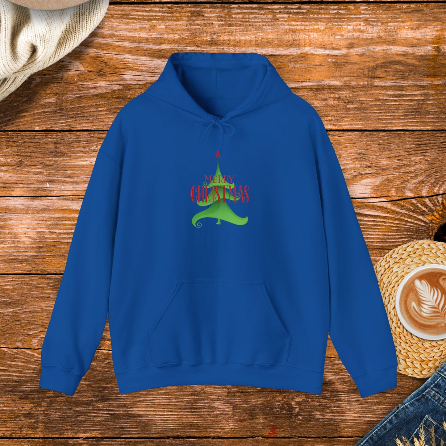 Fancy Christmas Tree "Merry Christmas" Sweatshirt | Elegant Holiday Apparel,