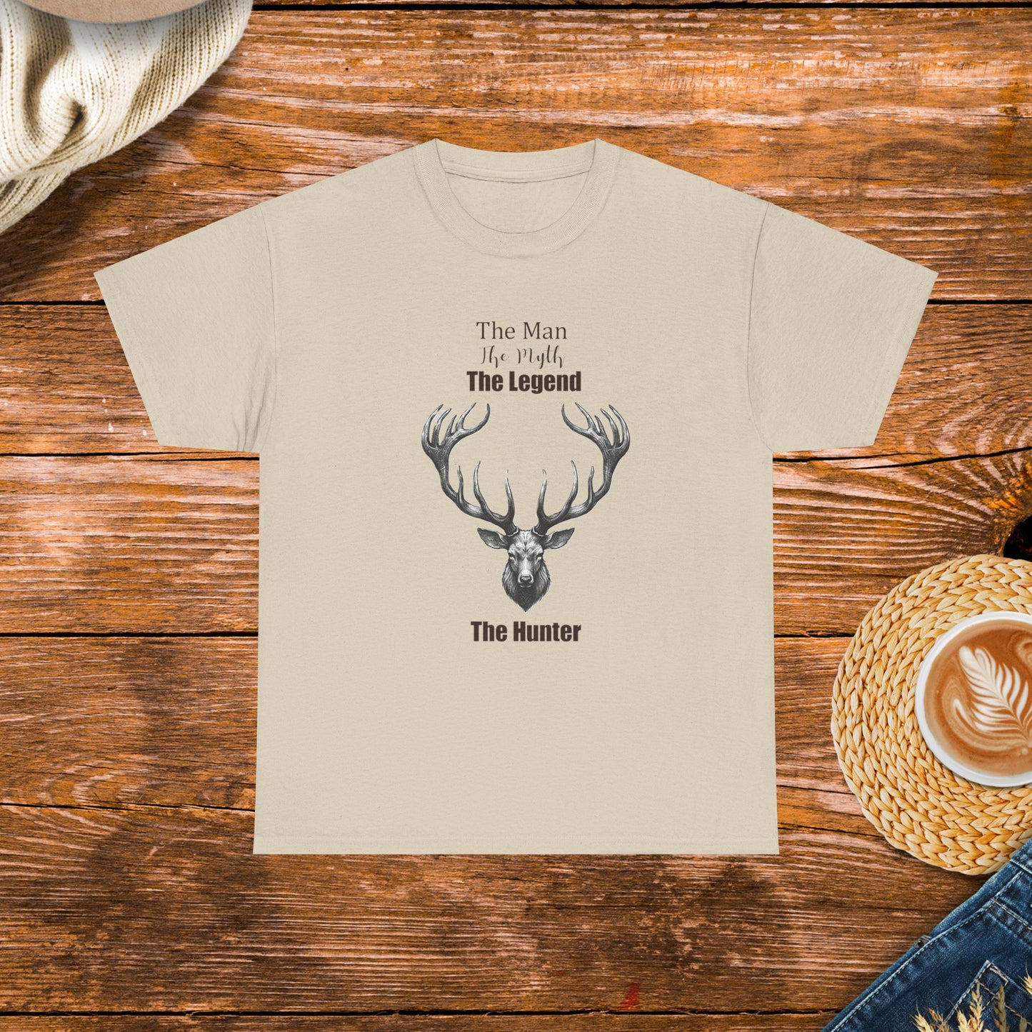 The Man, The Myth, The Legend, Deer Head T-Shirt, Hunting man