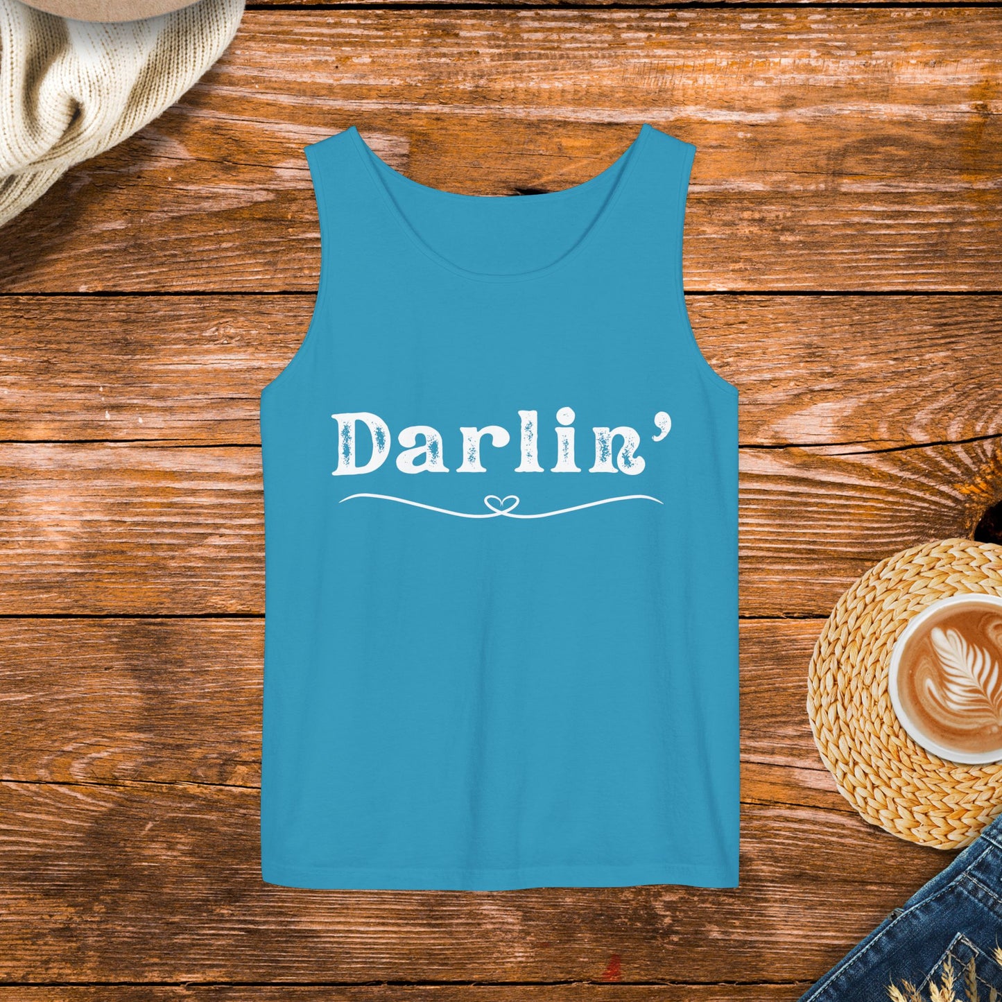 Darlin Tank Top, Country Music Tank Top, Country Music Apparel, Unique Country Music Merchandise.