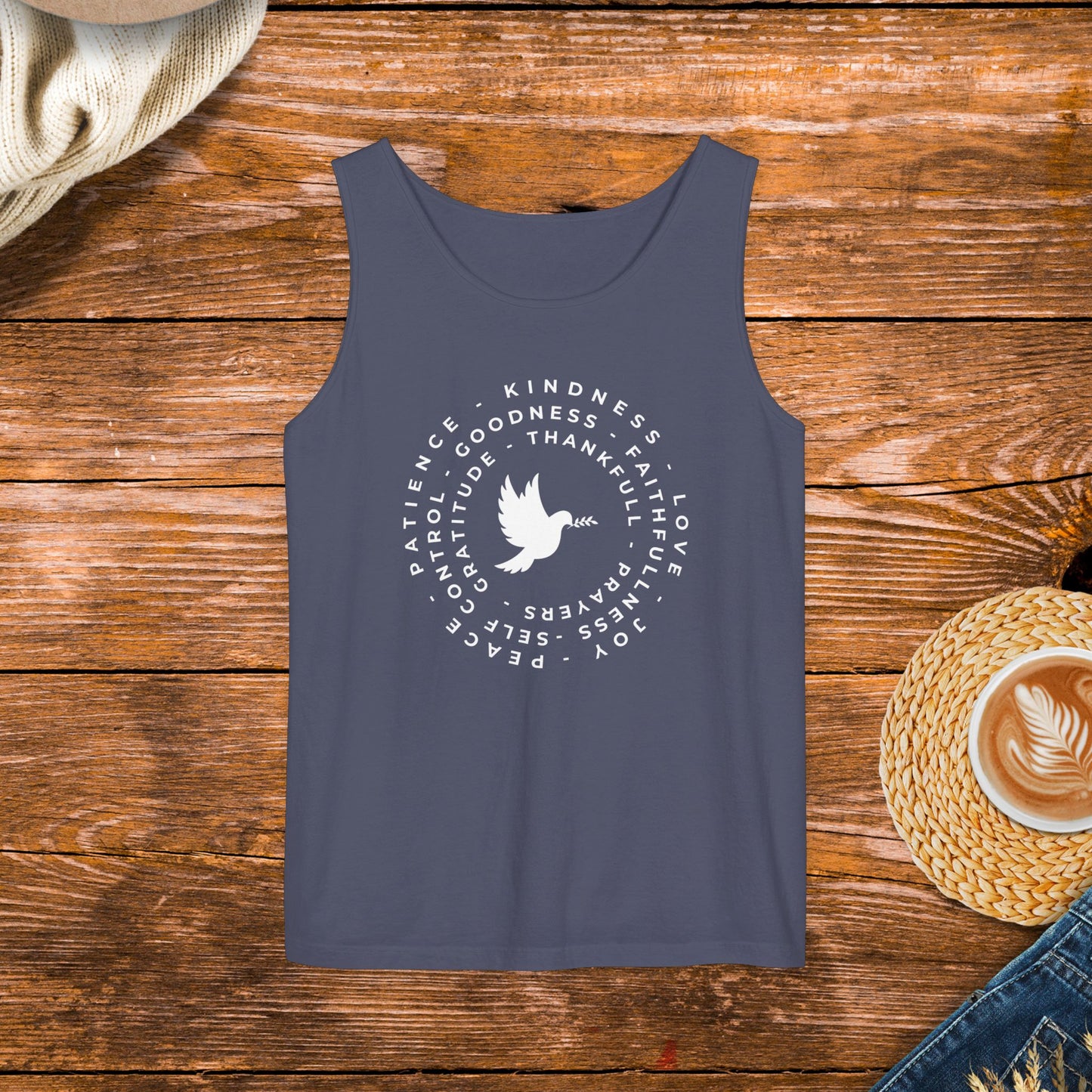 Inspirational Dove Tank Top, Spiritual Words Tank Top, Uplifting Message Apparel, Casual Wear Inspirational Tank Top.