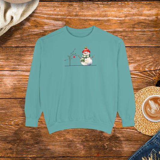 Charlie Brown Christmas Tree and Watercolor Snowman Sweatshirt | Simple and Classic Holiday Style