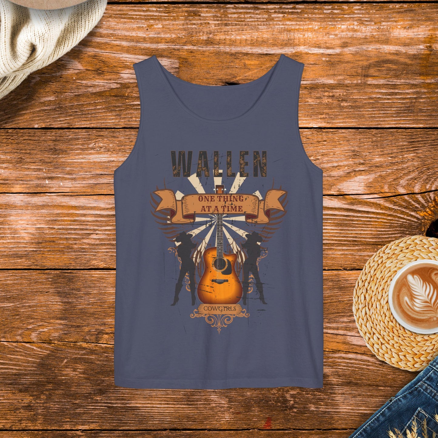 One thing at a time tank top inspired by country music