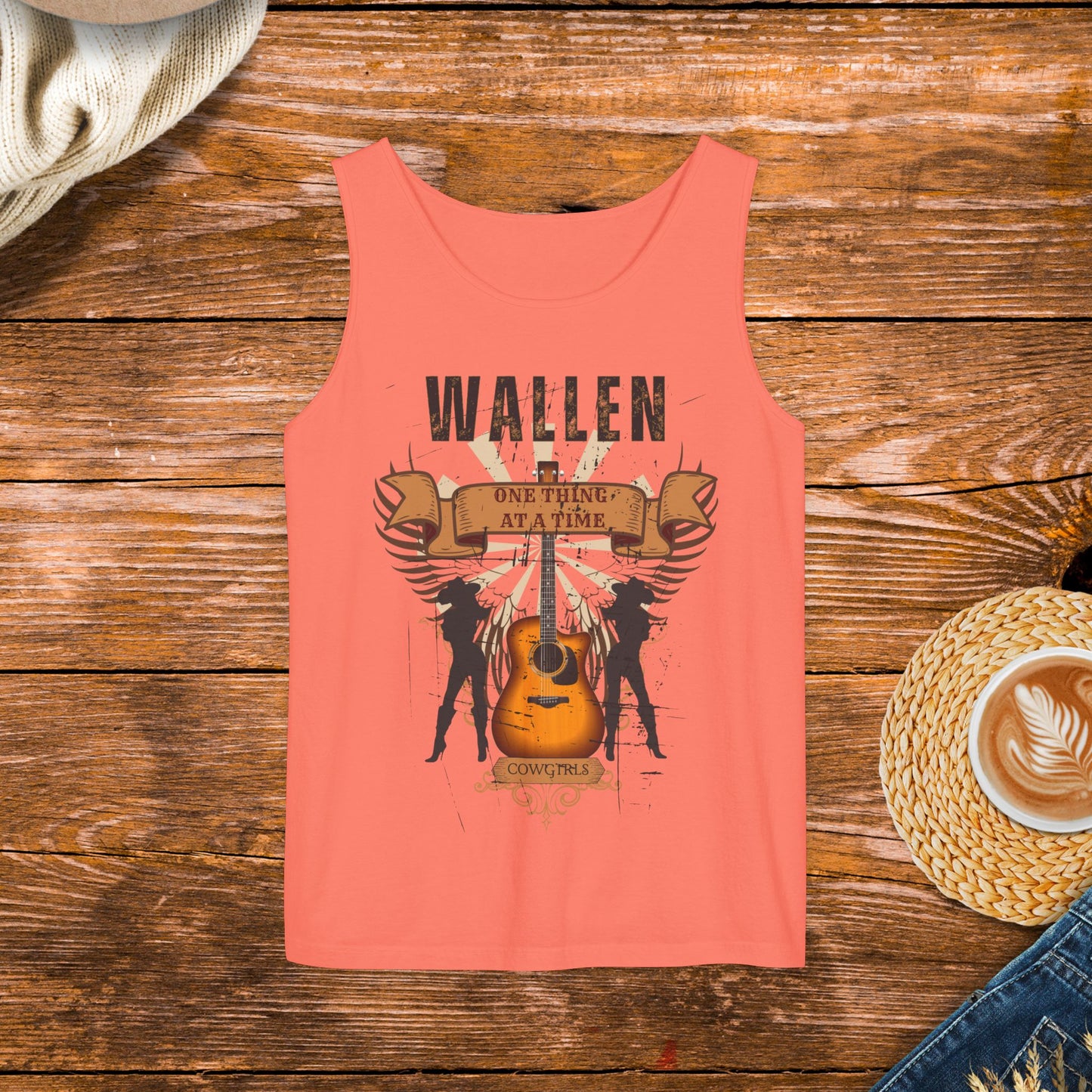 One thing at a time tank top inspired by country music