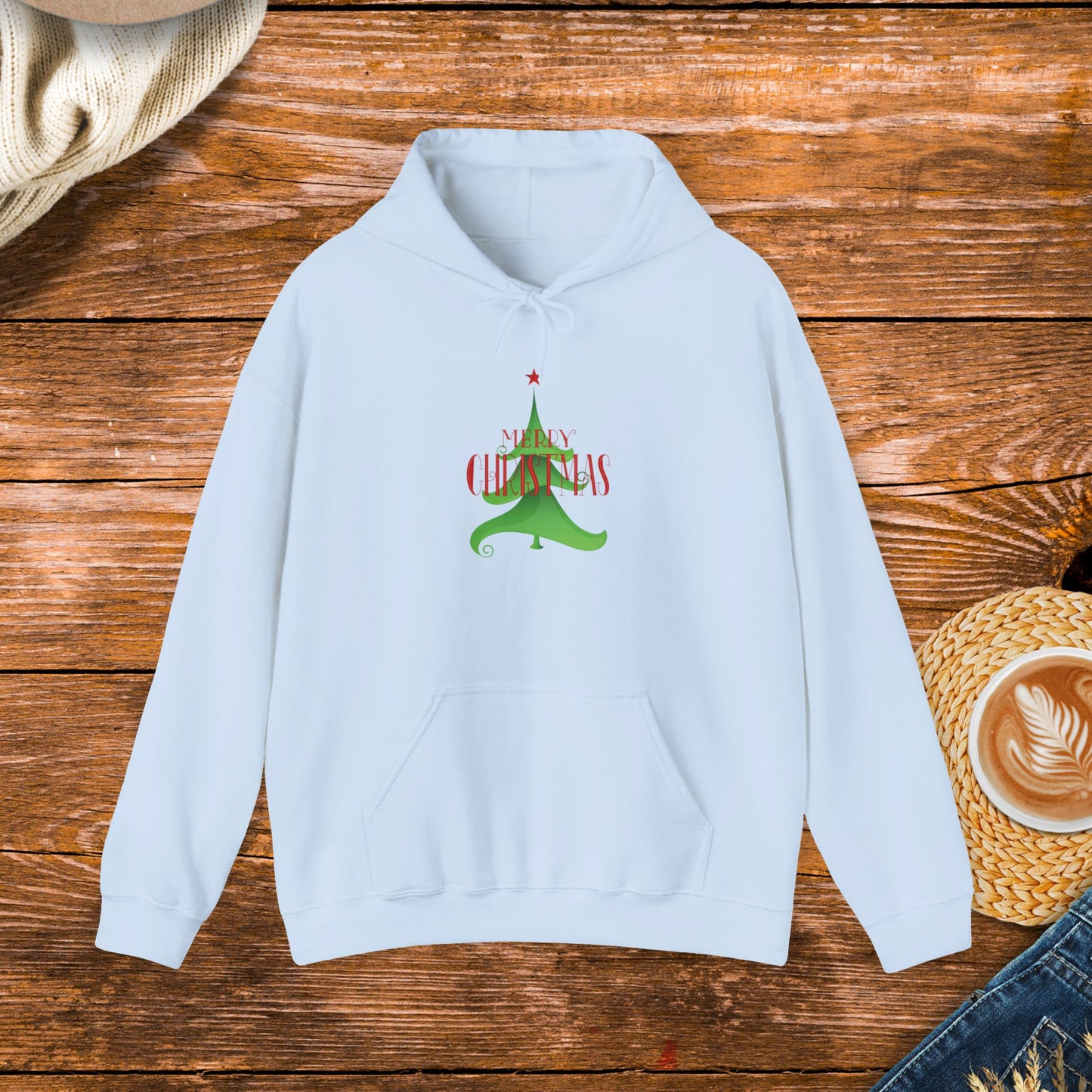 Fancy Christmas Tree "Merry Christmas" Sweatshirt | Elegant Holiday Apparel,