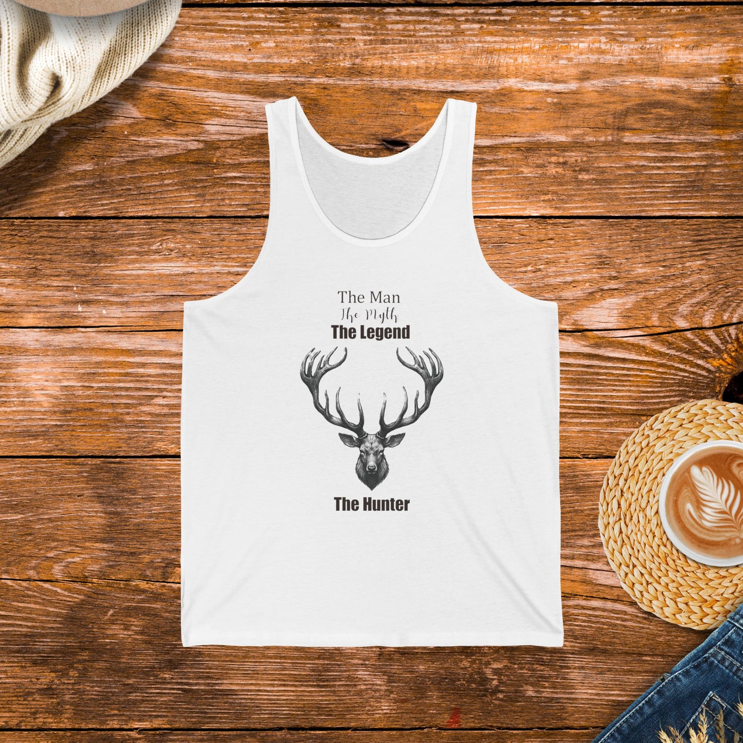 The Man The Myth The Legend Jersey Tank, Hunter tank, Unique Hunting Merchandise.