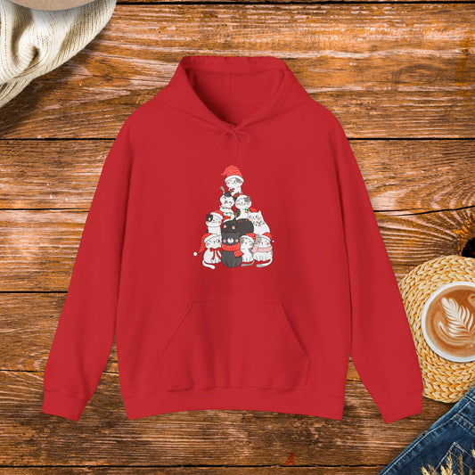 Cute Kittens Christmas Tree Sweatshirt | Adorable Holiday Cat Lover's Sweater, cute Christmas cat design.