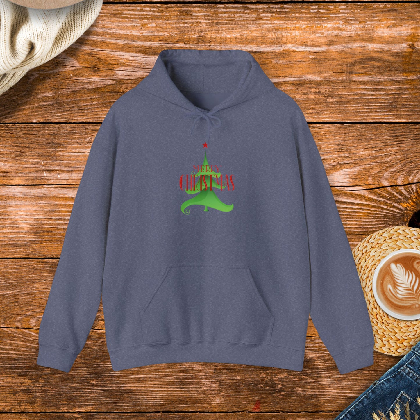 Fancy Christmas Tree "Merry Christmas" Sweatshirt | Elegant Holiday Apparel,