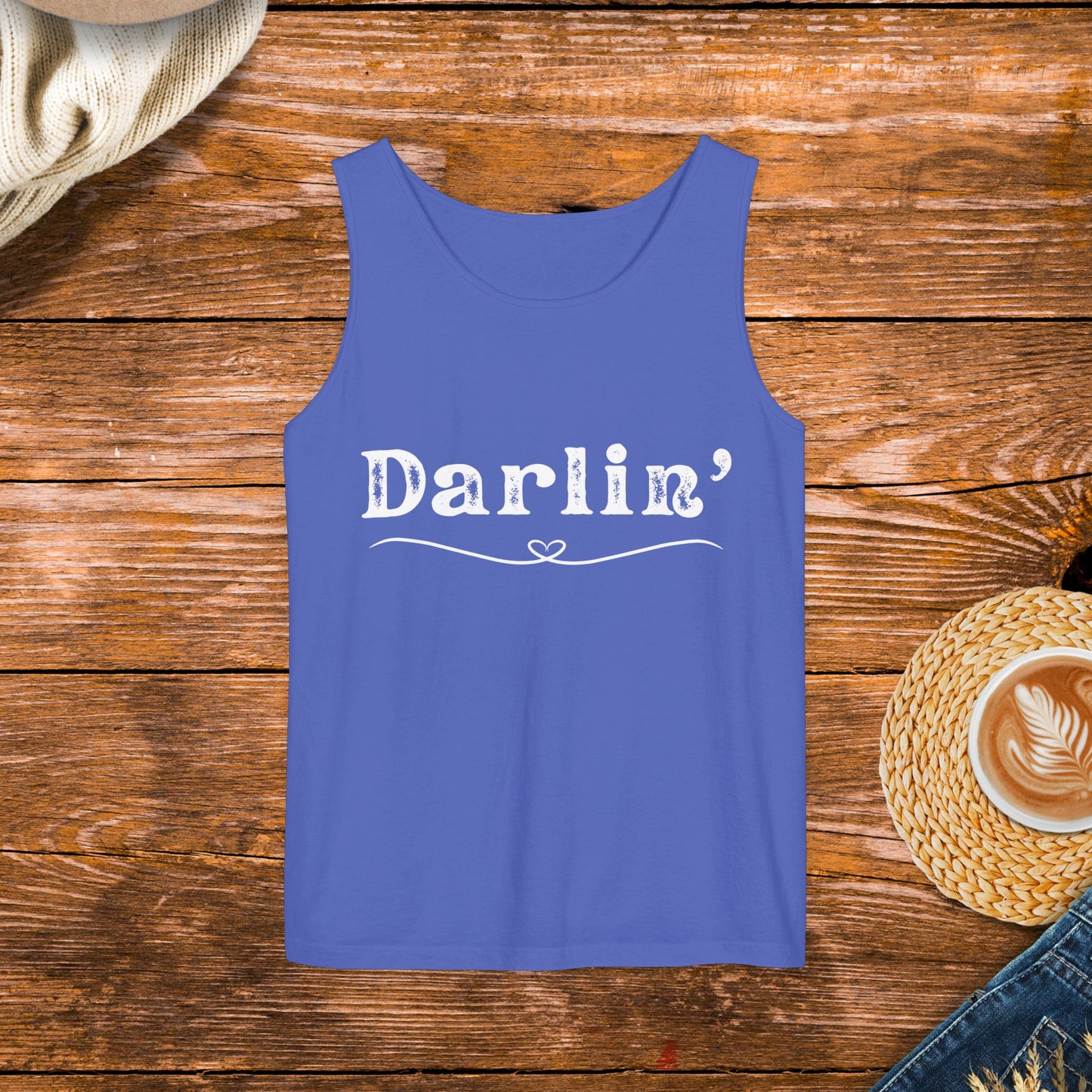 Darlin Tank Top, Country Music Tank Top, Country Music Apparel, Unique Country Music Merchandise.