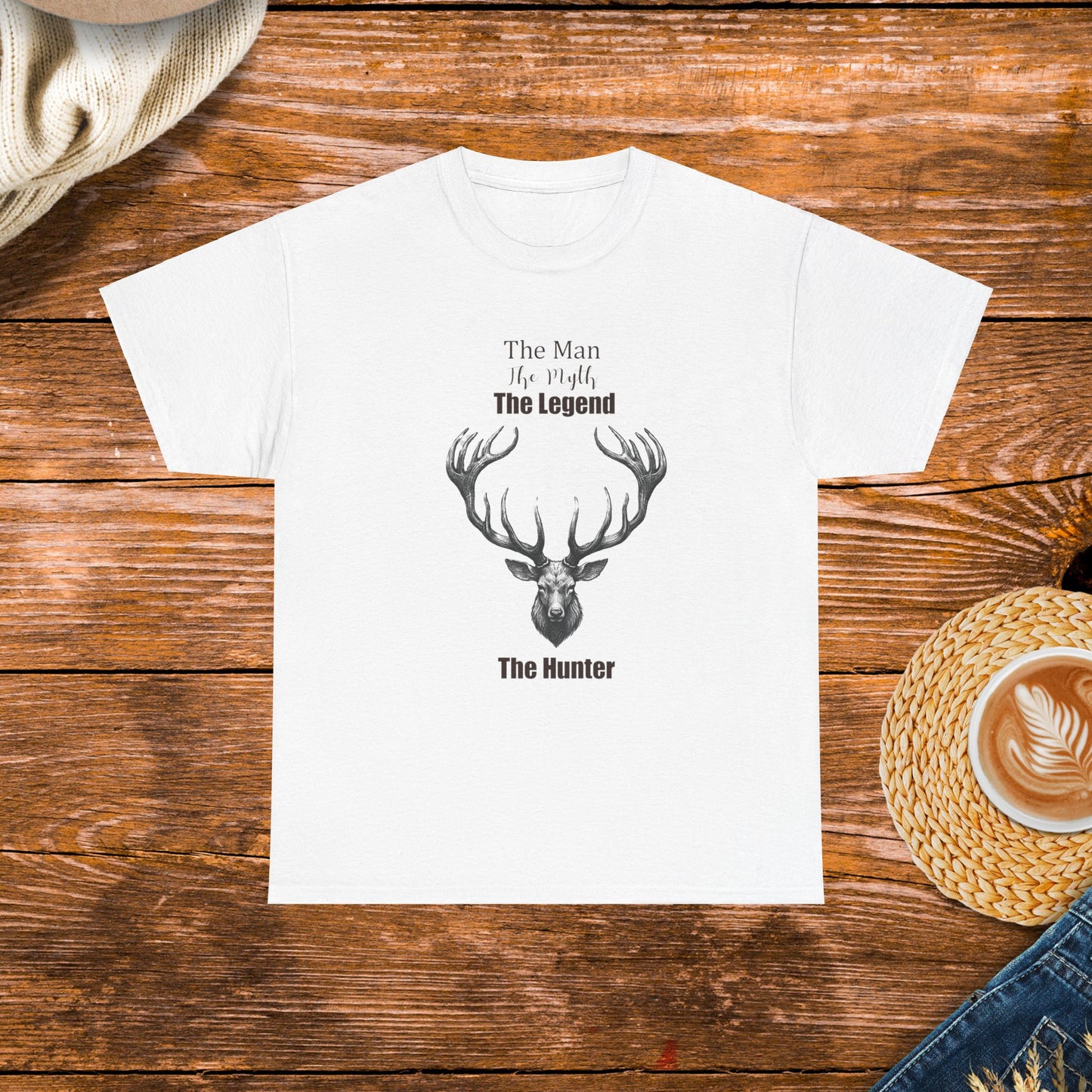 The Man, The Myth, The Legend, Deer Head T-Shirt, Hunting man