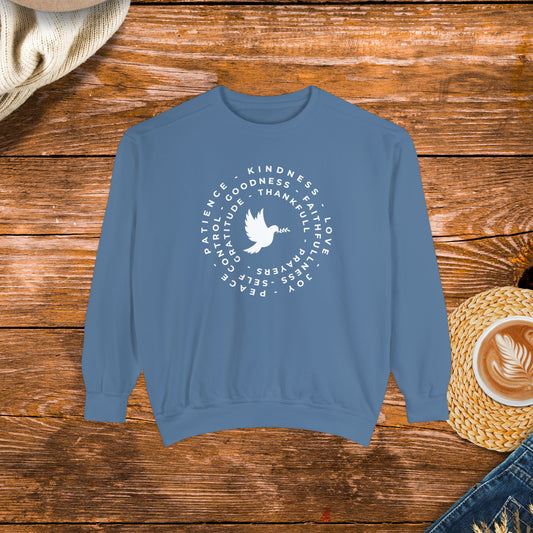 Inspirational Dove Sweatshirt, Spiritual Words Sweatshirt, Uplifting Message Apparel, Casual Wear Inspirational Sweatshirt.