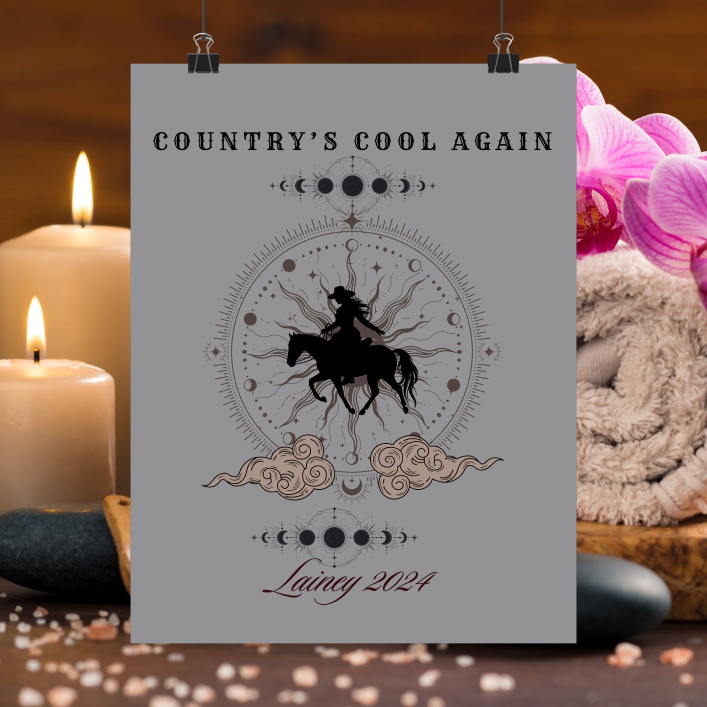 Country's Cool Again, Whirlwind Matte Vertical Poster inspired by country music