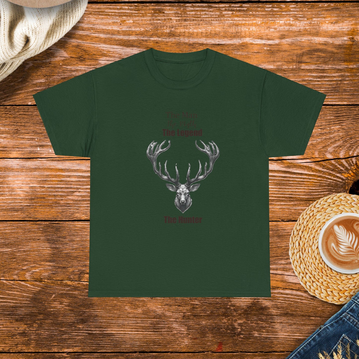 The Man, The Myth, The Legend, Deer Head T-Shirt, Hunting man