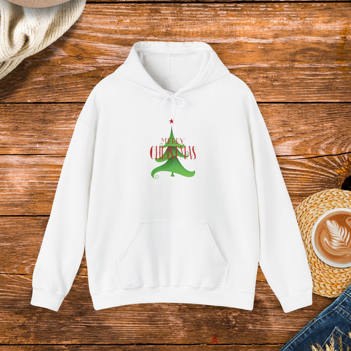 Fancy Christmas Tree "Merry Christmas" Sweatshirt | Elegant Holiday Apparel,