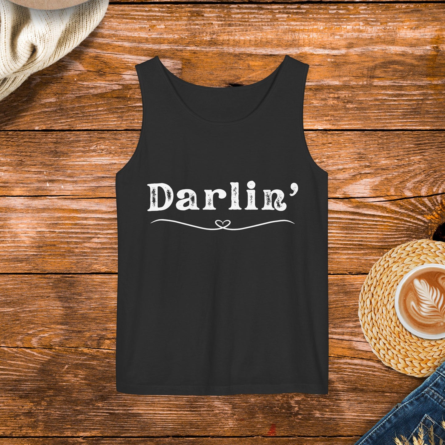 Darlin Tank Top, Country Music Tank Top, Country Music Apparel, Unique Country Music Merchandise.