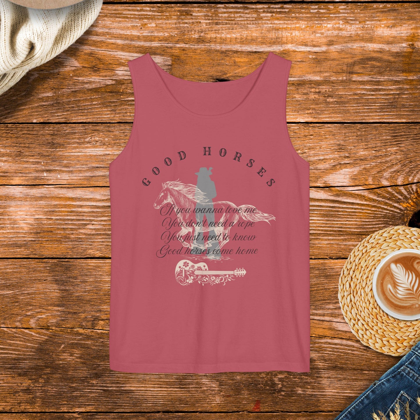 Whirlwind, good horses tank top inspired by country music