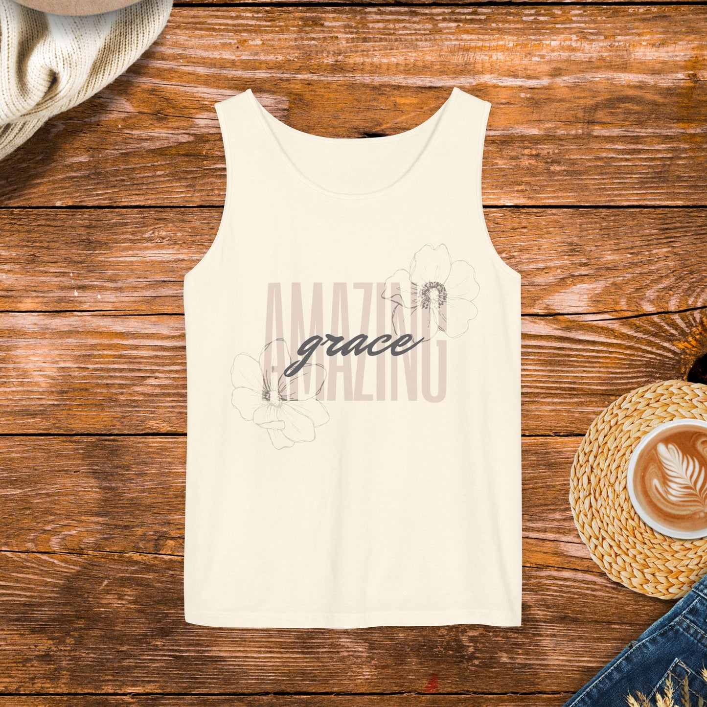 Amazing Grace Tank Top, religious, spiritual, Catholic, Christian, inspirational message