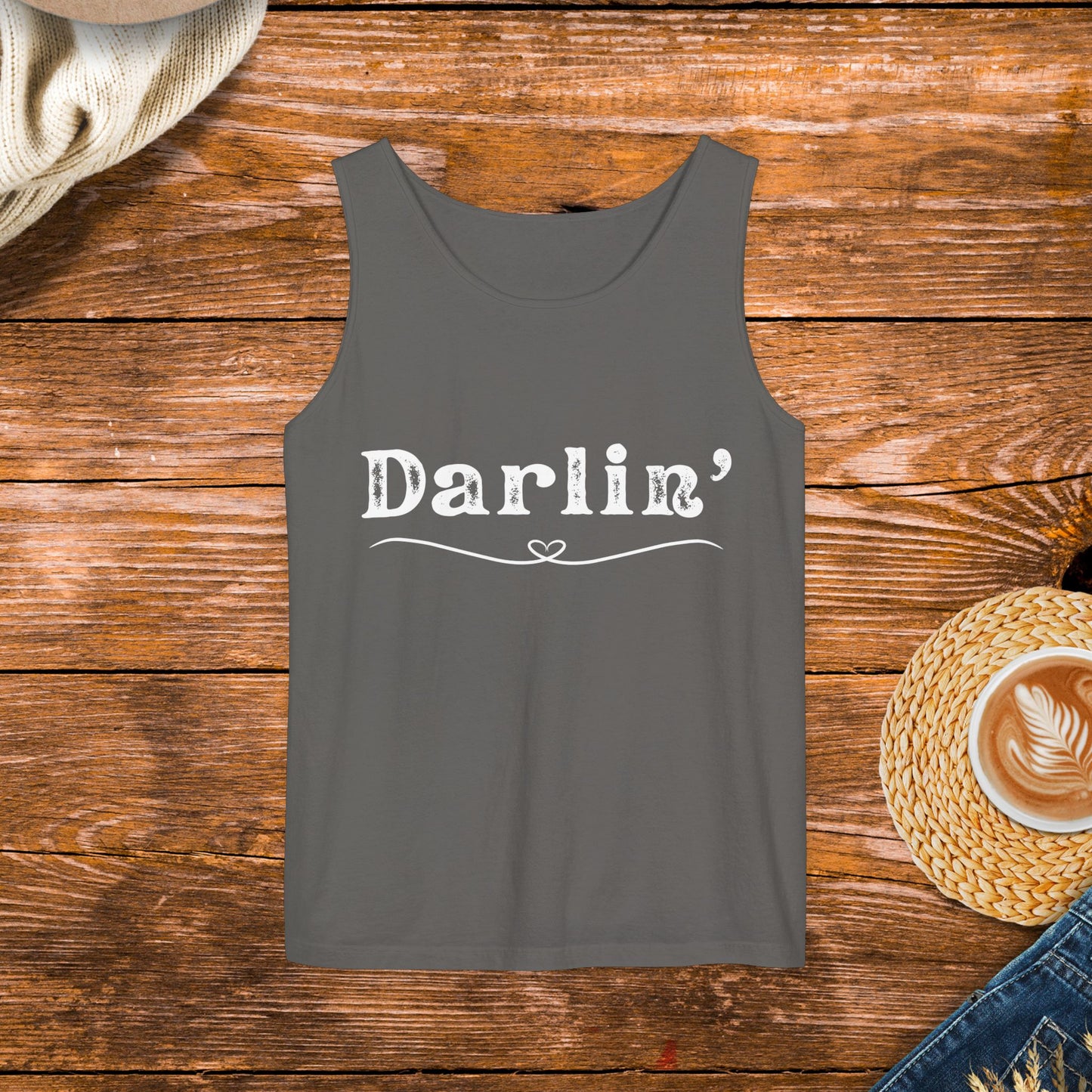 Darlin Tank Top, Country Music Tank Top, Country Music Apparel, Unique Country Music Merchandise.