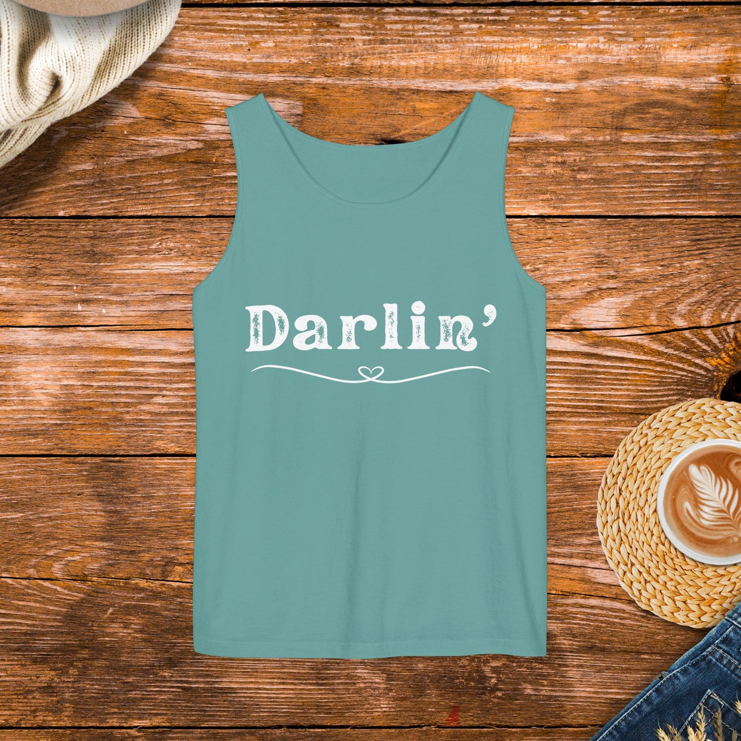 Darlin Tank Top, Country Music Tank Top, Country Music Apparel, Unique Country Music Merchandise.