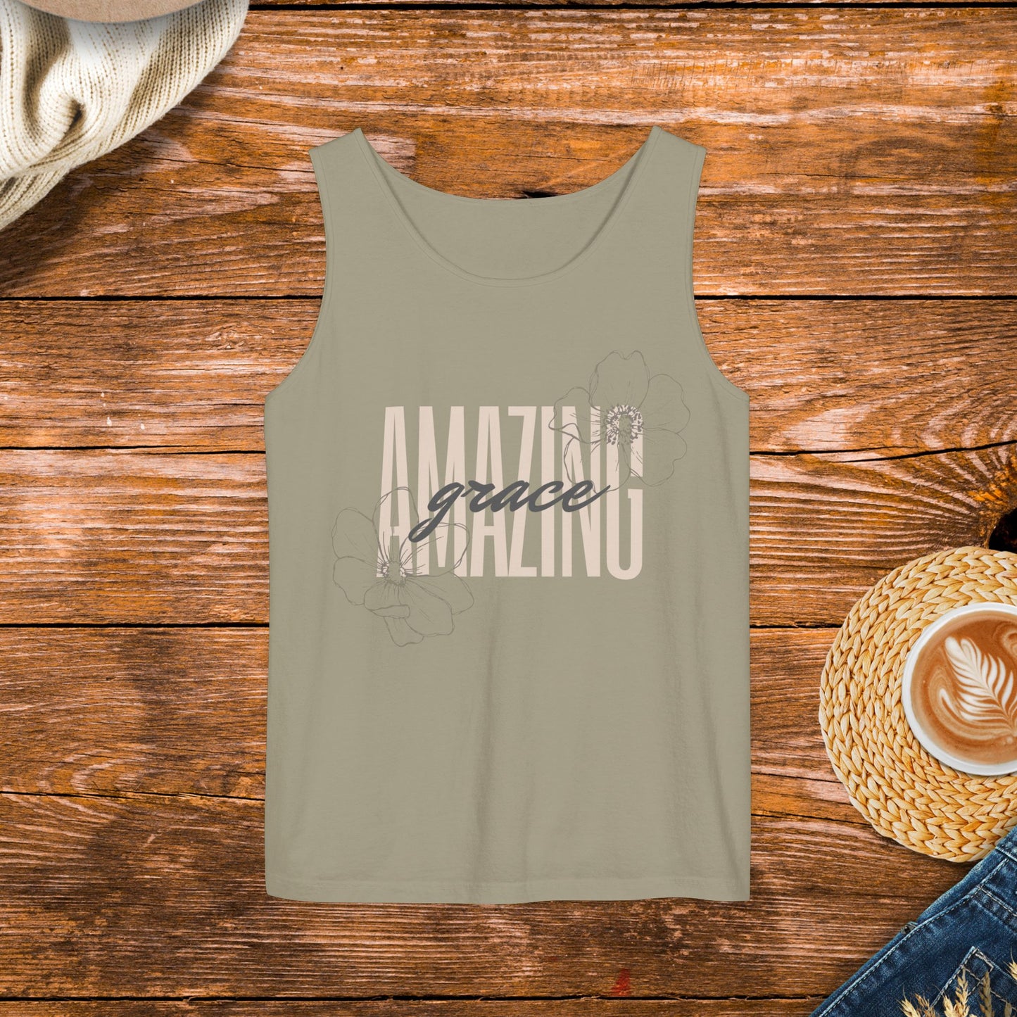 Amazing Grace Tank Top, religious, spiritual, Catholic, Christian, inspirational message