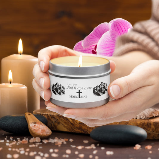 Faith Can Move Mountains Soy Candle – Inspire and Illuminate