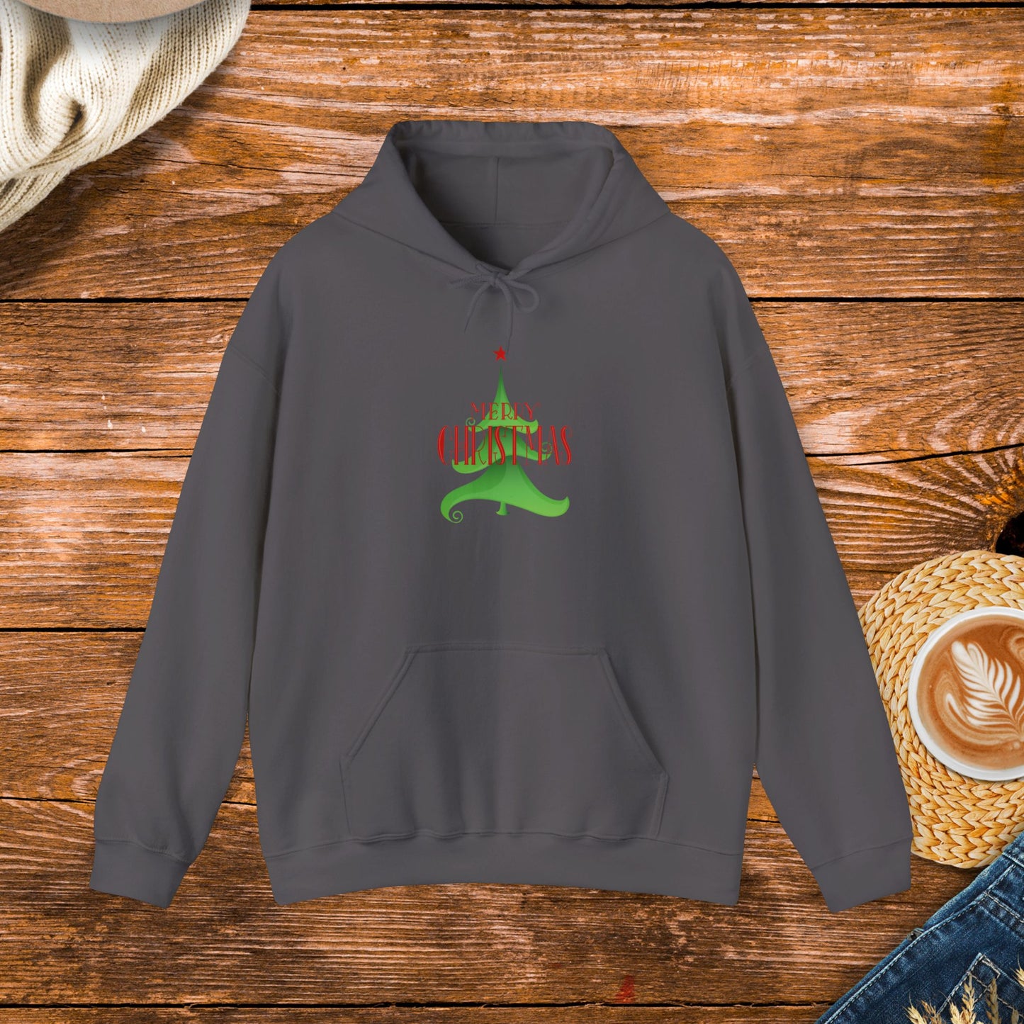 Fancy Christmas Tree "Merry Christmas" Sweatshirt | Elegant Holiday Apparel,