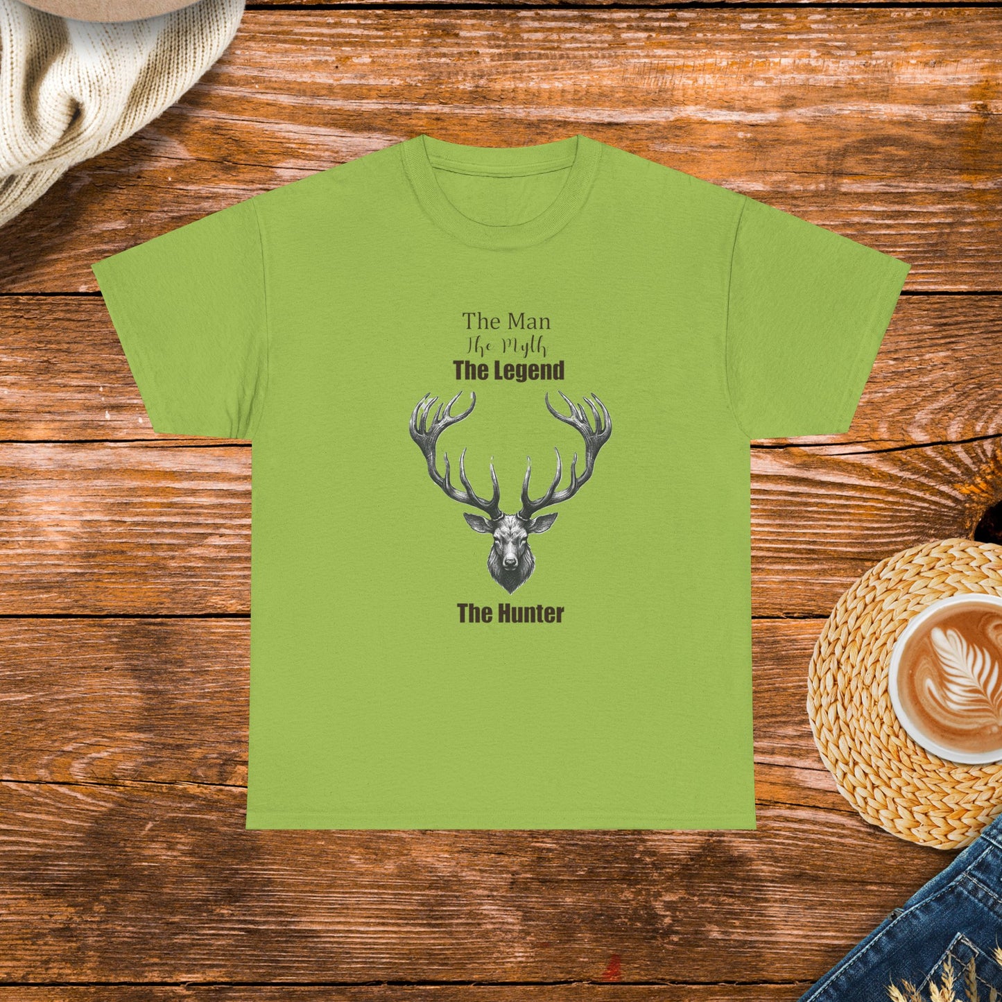 The Man, The Myth, The Legend, Deer Head T-Shirt, Hunting man