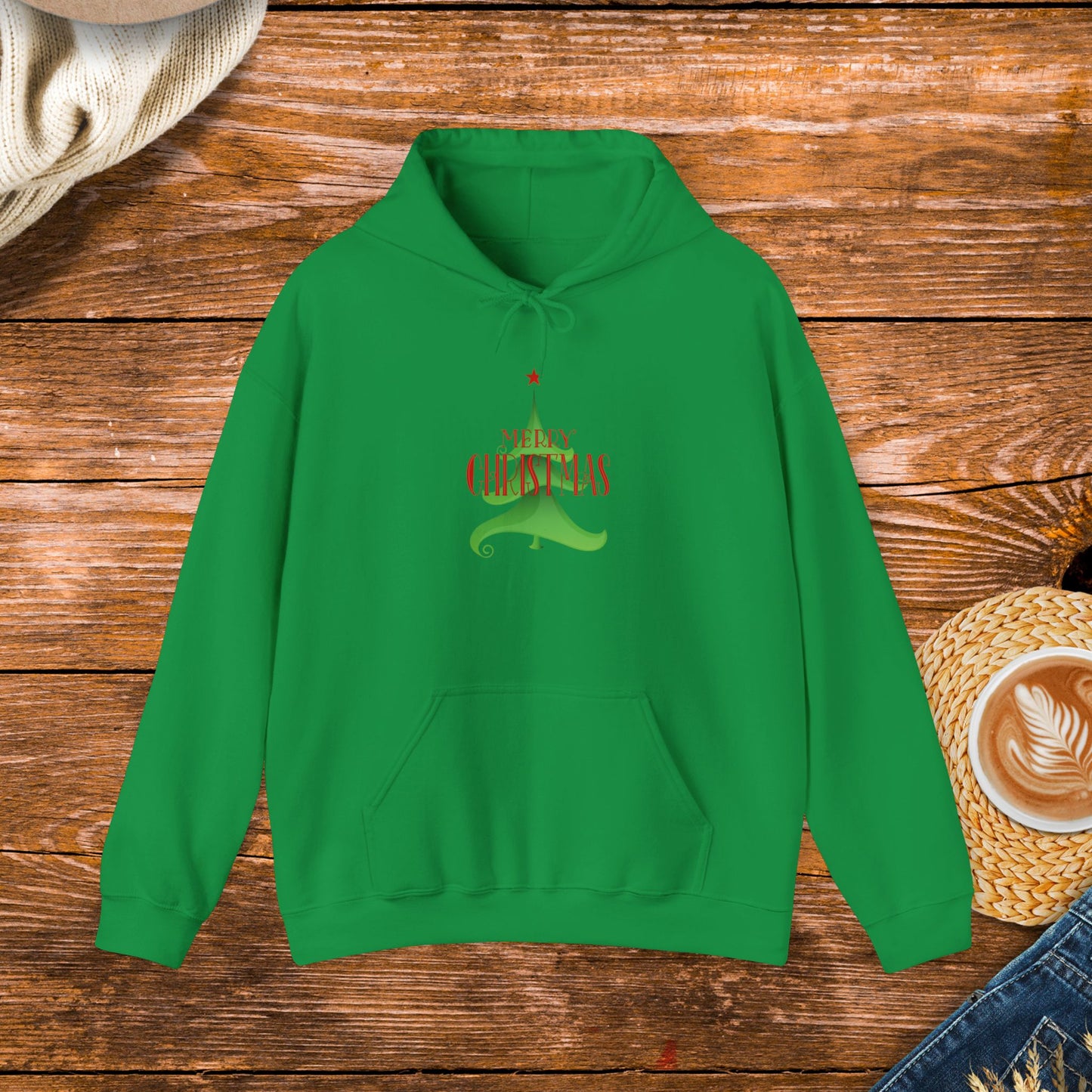 Fancy Christmas Tree "Merry Christmas" Sweatshirt | Elegant Holiday Apparel,