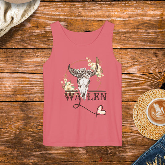 Country Girl Tank Top, country music tank, bull skull tank, southern girl tank top.