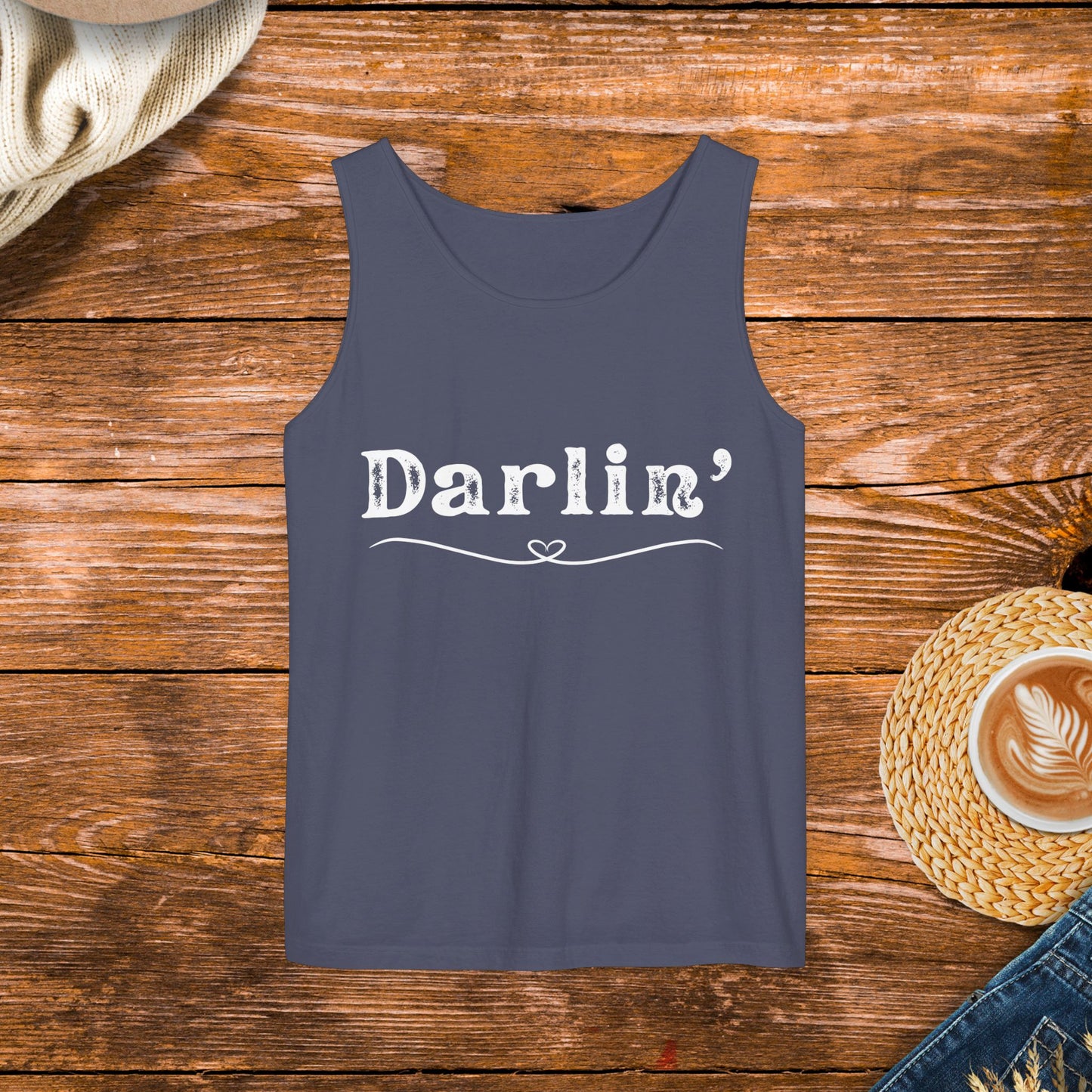 Darlin Tank Top, Country Music Tank Top, Country Music Apparel, Unique Country Music Merchandise.