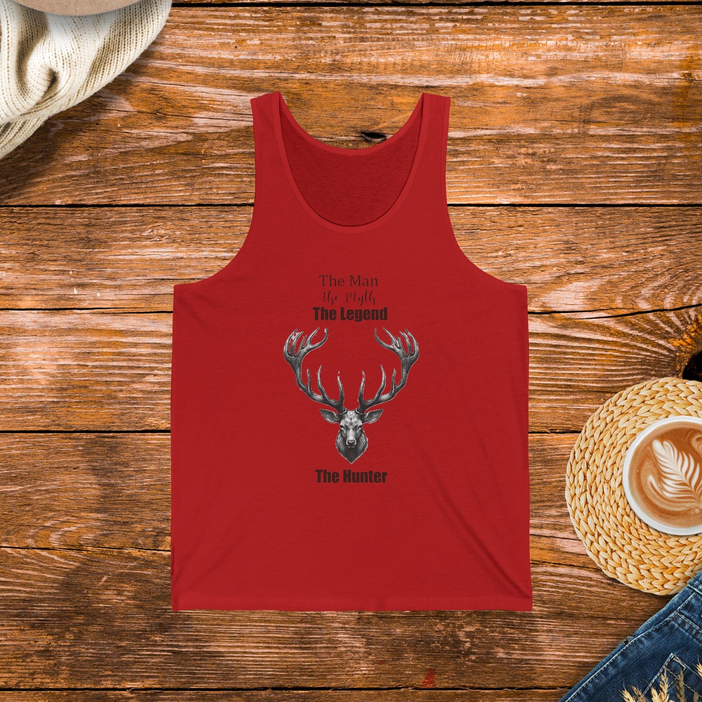 The Man The Myth The Legend Jersey Tank, Hunter tank, Unique Hunting Merchandise.