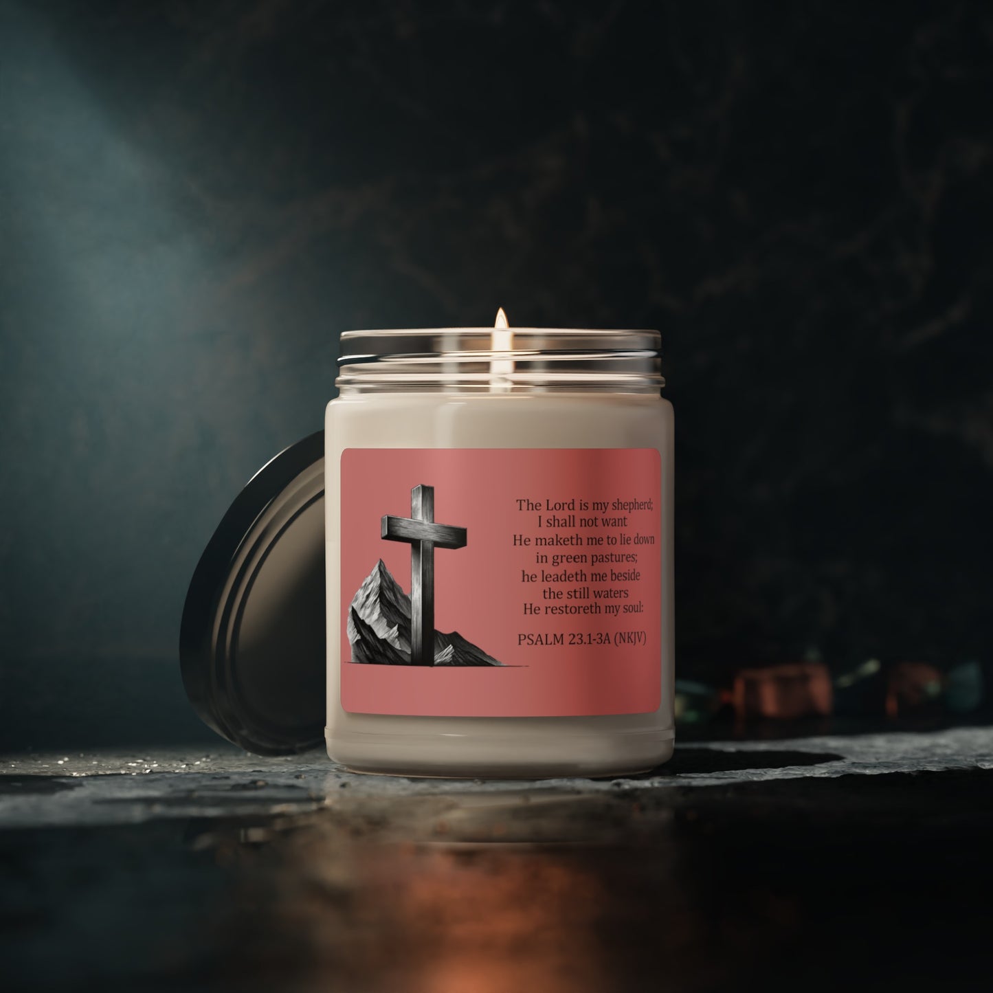 The Lord is My Shepherd Soy Candle – Inspired by Psalm 23:1-3A