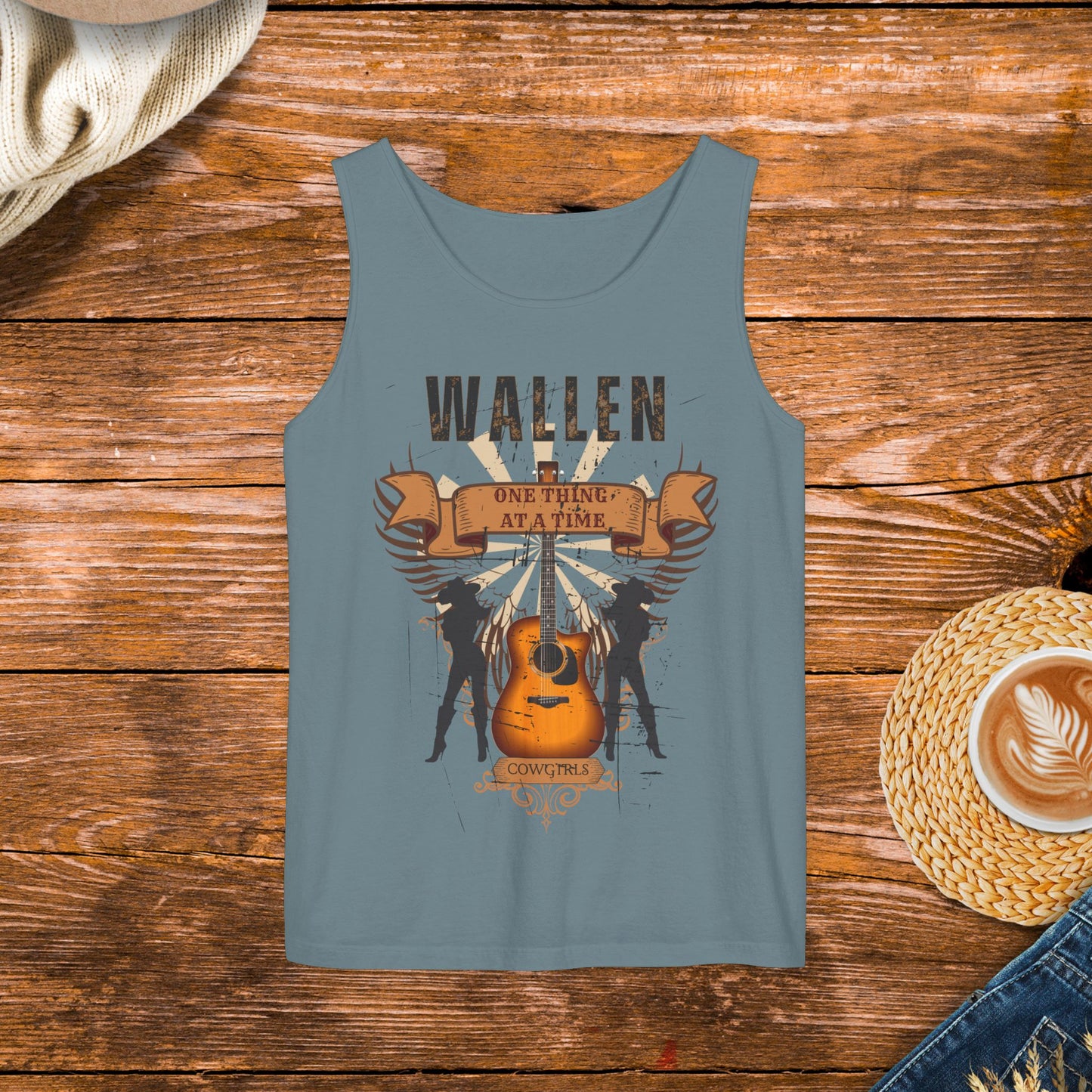 One thing at a time tank top inspired by country music