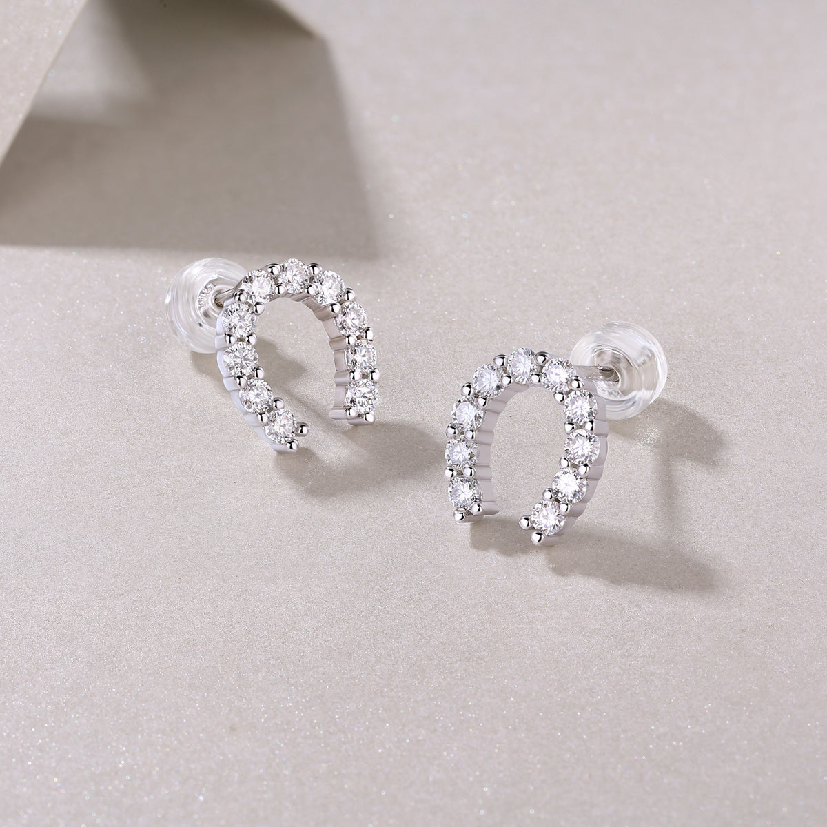 Keep Happiness Diamond Set Moissanite Silver Earrings Luxury Fashion Diamond Earrings Stud Earrings